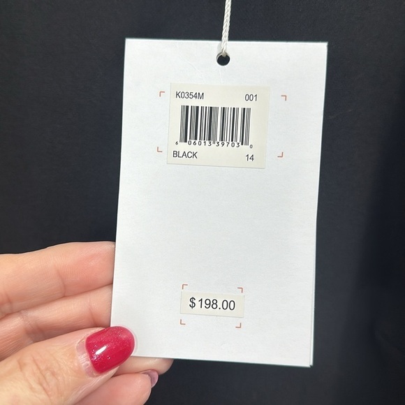 Gal Meets Glam Nadia Black jumpsuit faux pearl trim size 14. NWT - Picture 9 of 14